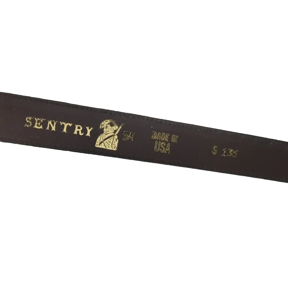 Sentry Genuine‎ Leather Brown Belt Size 54 Made is USA New